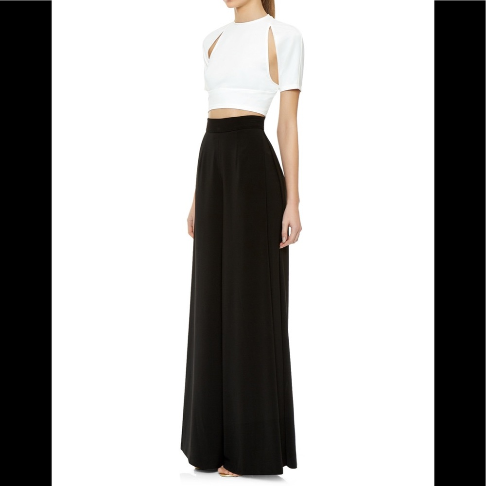 AQ/AQ Black Wide Leg High-Waist Pants